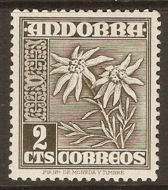 Andorra 1948 2c Olive. SG41.