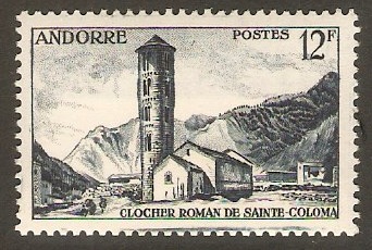 Andorra 1955 12f Indigo. SGF151.