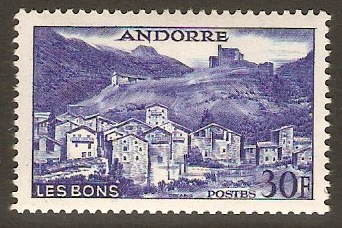 Andorra 1955 30f Deep bright blue. SGF156.