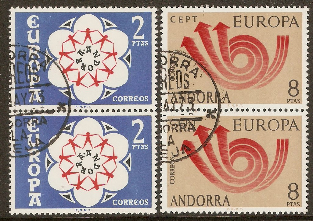 Andorra 1973 Europa Stamps set. SG80-SG81.