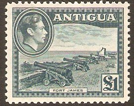 Antigua 1938 1 Slate-green. SG109.