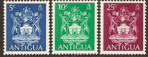 Antigua 1970 Coil Stamps Set. SG257A-SG259A.