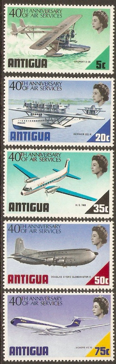 Antigua 1970 Air Services Anniversary Set. SG260-SG264.