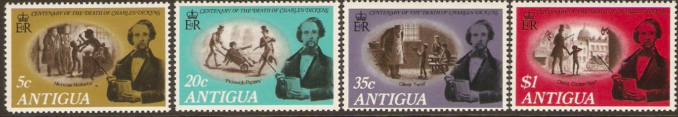 Antigua 1970 Dickens Centenary Set. SG265-SG268.