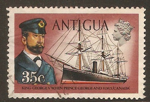 Antigua 1970 35c King George V and HMS Canada. SG280.