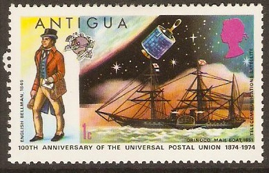 Antigua 1974 1c UPU Centenary Series. SG387.