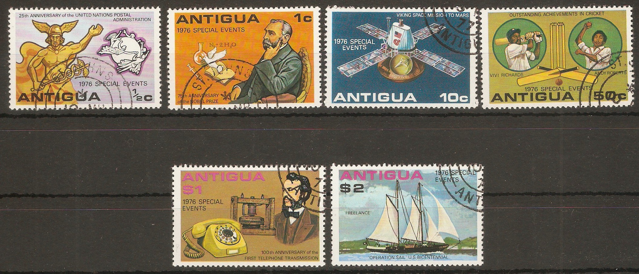 Antigua 1976 Special Events set. SG519-SG524.