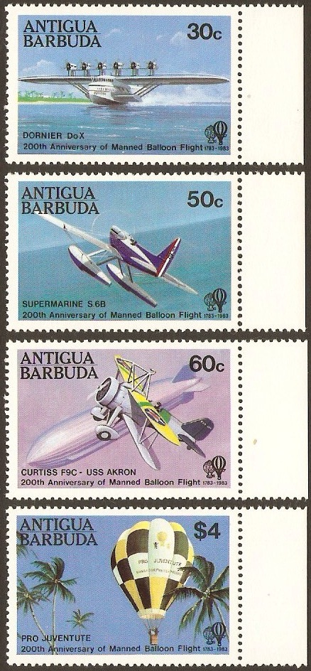 Antigua 1983 Flight Anniversary Set. SG811-SG814.