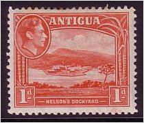 Antigua 1938 1d Scarlet. SG99.