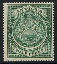 Antigua 1908 d. Blue-Green. SG42.