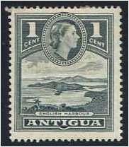 Antigua 1953 1c Slate-grey. SG121.