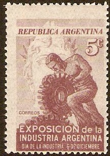 Argentina 1946 Industrial Exhibition Stamp. SG789.