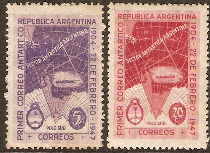 Argentina 1947 Antarctic Mail Set. SG791-SG792.