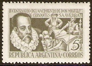 Argentina 1947 Cervantes Commemoration. SG796.