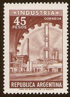 Argentina 1961 45p red-brown. SG1022.