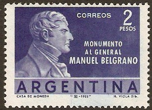 Argentina 1961 Belgrano Commemoration. SG1034.