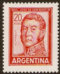 Argentina 1961 20p scarlet. SG1039.