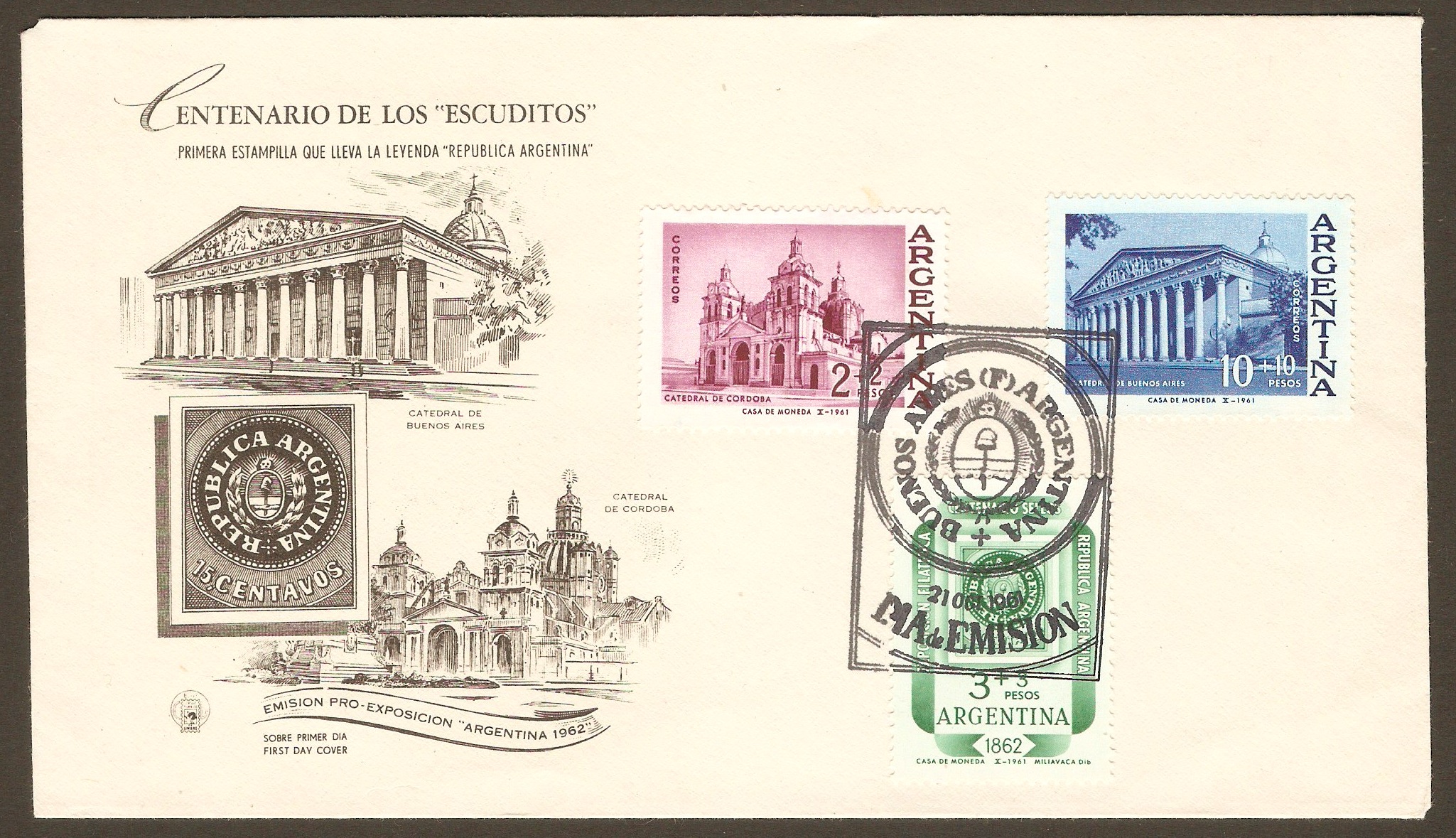 Argentina 1961 Philatelic Exhibition FDC. - Click Image to Close