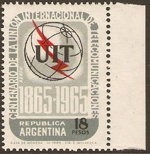 Argentina 1965 ITU Anniversary. SG1131.