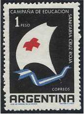 Argentina 1959 Red Cross Hygiene Campaign Stamp. SG962.