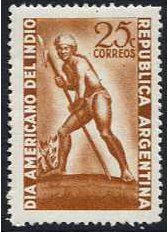 Argentina 1948 American Indian Day Stamp. SG801.
