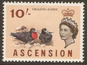 Ascension 1963 10s Birds Series. SG82.