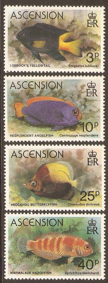 Ascension 1980 Fishes Set. SG270-SG273.