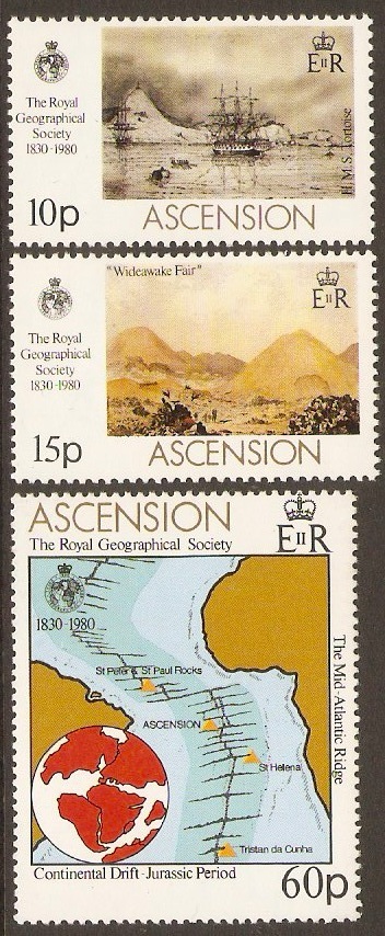 Ascension 1980 Royal Geographical Society Set. SG274-SG276.
