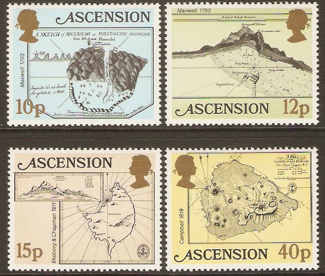 Ascension 1981 Early Maps Series. SG297-SG300.