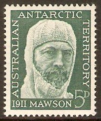 Australian Antarctic 1961 5d Sir Douglas Mawson. SG7.