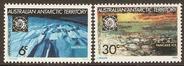 Australian Antarctic 1971 Antarctic Treaty Anniv. Set. SG19-SG20