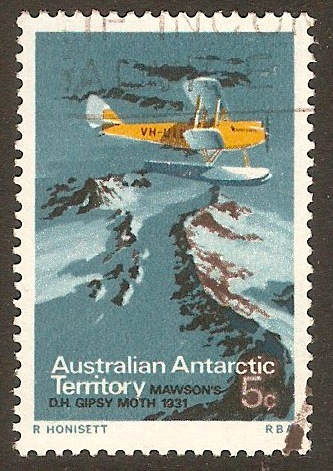 Australian Antarctic 1973 5c Mawson's Aircraft. SG24.
