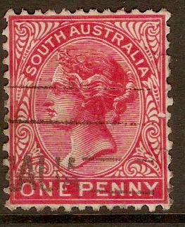 South Australia 1876 1d Scarlet. SG179a.