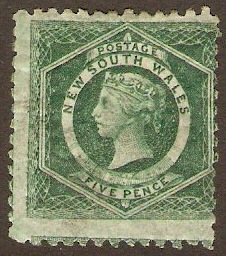 New South Wales 1871 5d Bluish green. SG215.