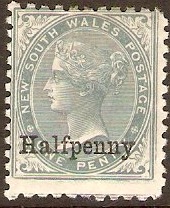 New South Wales 1891 d on 1d Grey. SG266.