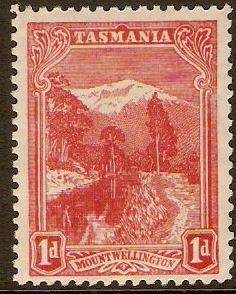 Tasmania 1905 1d Rose-red. SG250a.