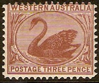 Western Australia 1905 3d Brown. SG141.