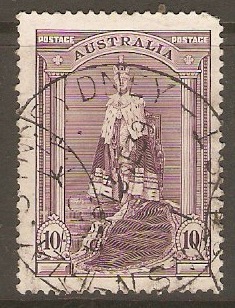 Australia 1937 10s Dull purple. SG177.