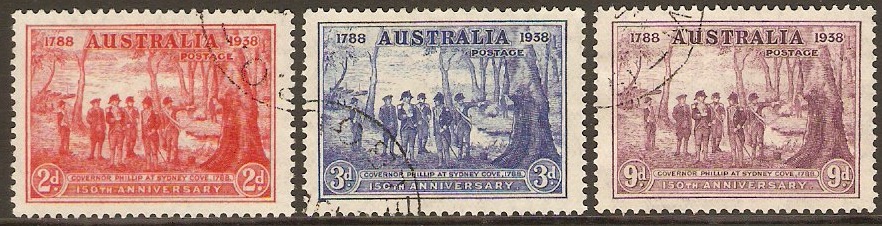 Australia 1937 New South Wales Anniversary Set. SG193-SG195.