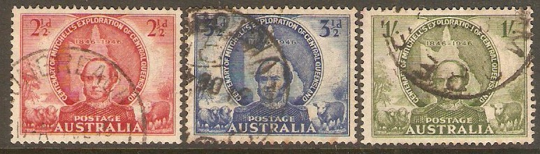 Australia 1946 Exploration Centenary Set. SG216-SG218.