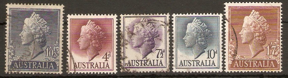 Australia 1955 QEII Definitives set. SG282-SG282d. - Click Image to Close
