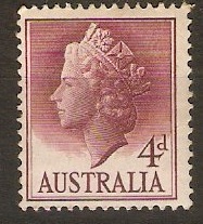 Australia 1955 4d QEII Definitives series. SG282a. - Click Image to Close
