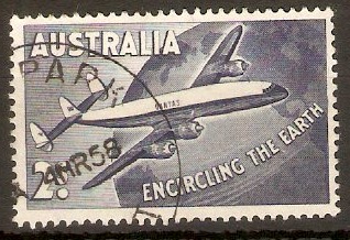 Australia 1958 2s Round the World Air Service. SG301.