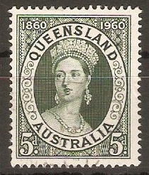 Australia 1960 5d Queensland Stamp Centenary. SG337.