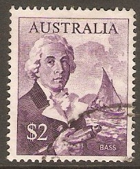 Australia 1966 $2 Deep reddish violet - Bass. SG402.