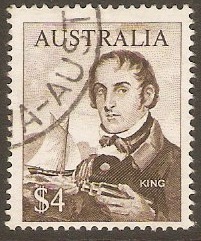 Australia 1966 $4 Sepia - Admiral King. SG403.