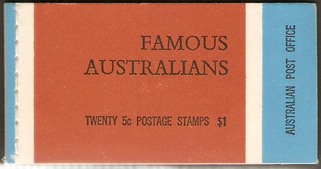 Australia 1968 Famous Australians Stamp Booklet. SG432-SG435.