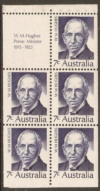Australia 1972 Famous Australians Series Booklet Pane. SG506a.