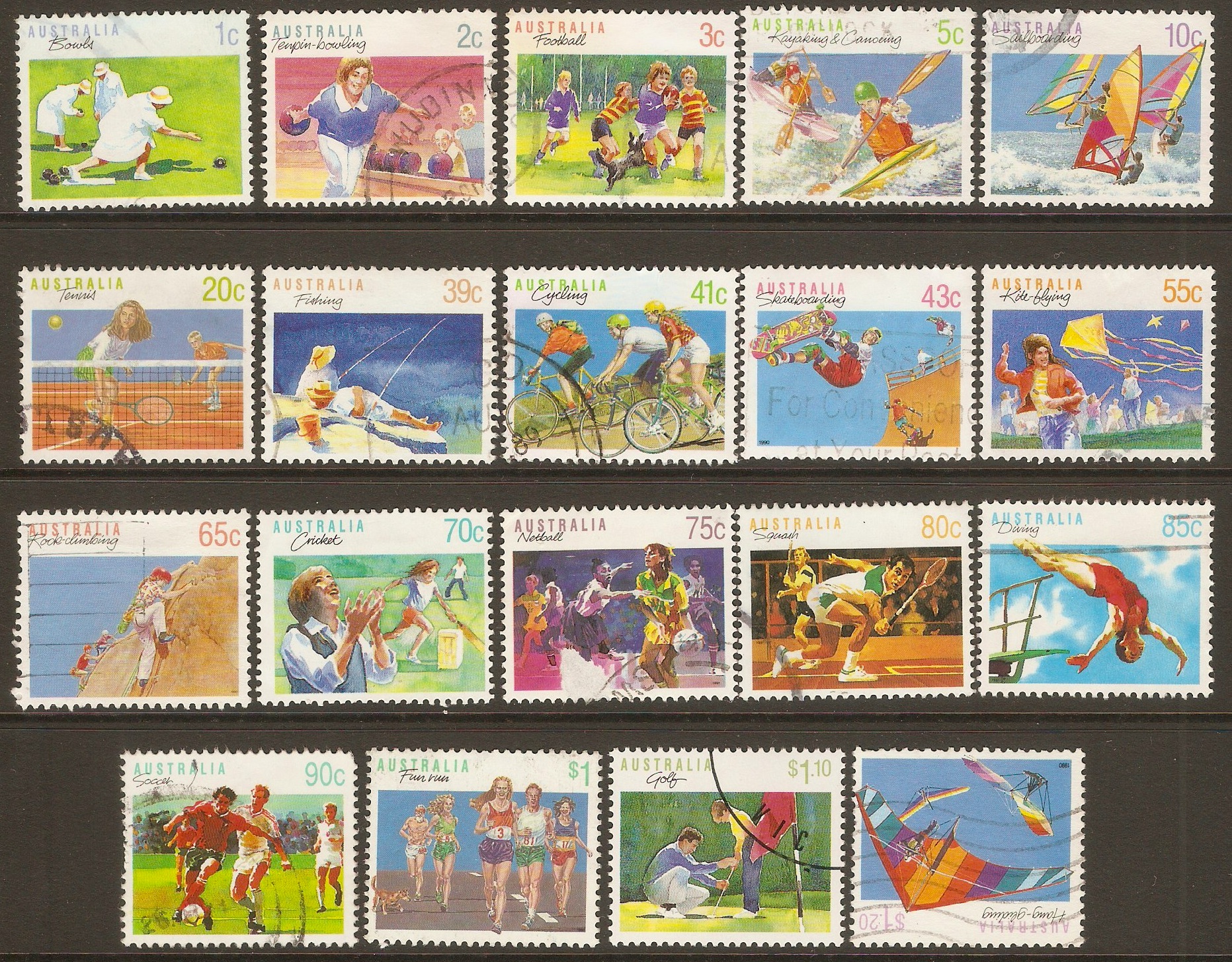 Australia 1989 Sports set. SG1169-SG1194.