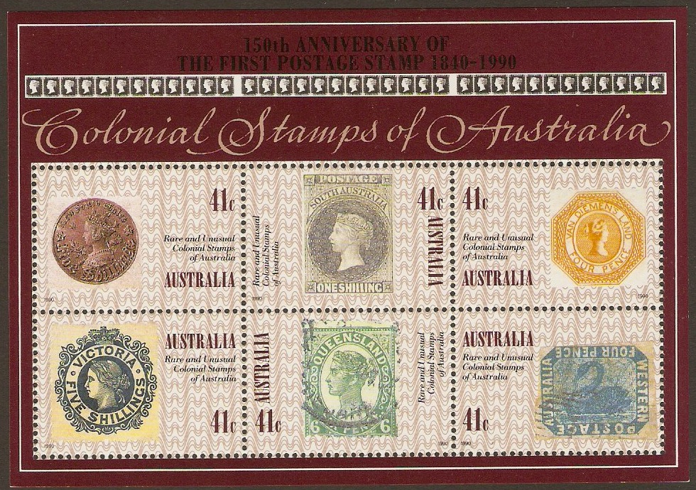 Australia 1990 Stamp Anniversary Sheet. SGMS1253.